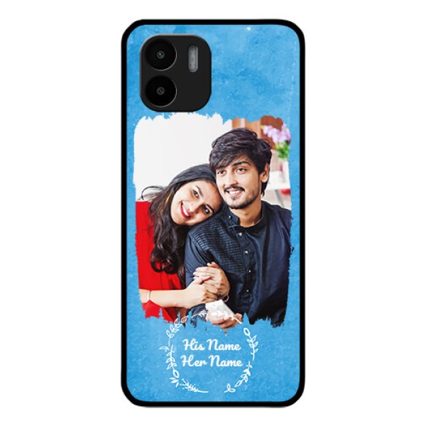 RedmiA2 Custom Glass Phone Case - Blue Color Vintage Design RedmiA2 Custom Glass Phone Case - Blue Color Vintage Design