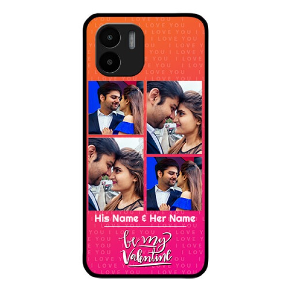 Xiaomi Redmi A2 Custom Glass Phone Case - I Love You Pink Design Xiaomi Redmi A2 Custom Glass Phone Case - I Love You Pink Design