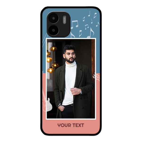 Xiaomi Redmi A2 Photo Printing on Glass Case - with Color Musical Note Design Xiaomi Redmi A2 Photo Printing on Glass Case - with Color Musical Note Design
