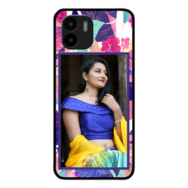 Xiaomi Redmi A2 Custom Glass Mobile Case - Abstract Floral Design Xiaomi Redmi A2 Custom Glass Mobile Case - Abstract Floral Design