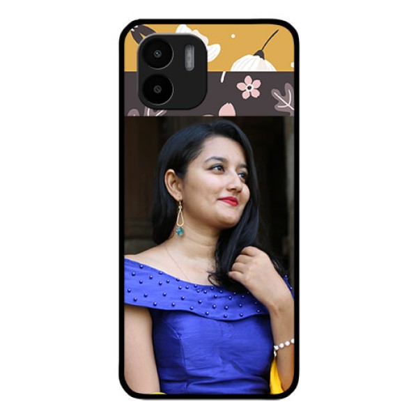Xiaomi Redmi A2 Custom Glass Phone Case - Stylish Floral Design Xiaomi Redmi A2 Custom Glass Phone Case - Stylish Floral Design