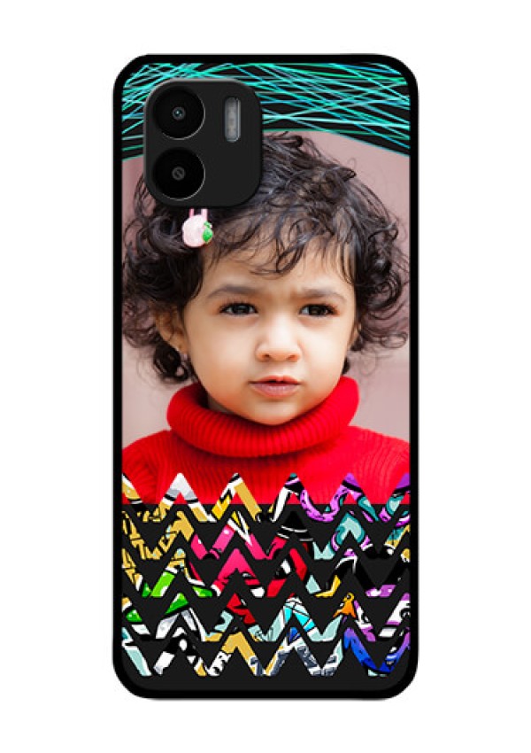Xiaomi Redmi A2 Personalized Glass Phone Case - Neon Abstract Design