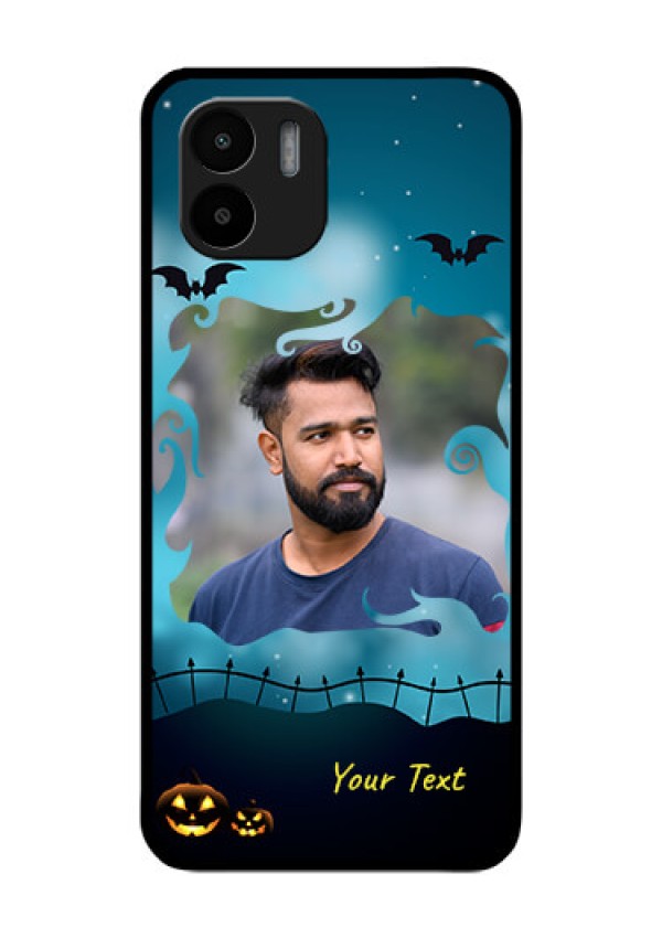 Xiaomi Redmi A2 Custom Glass Phone Case - Halloween frame design