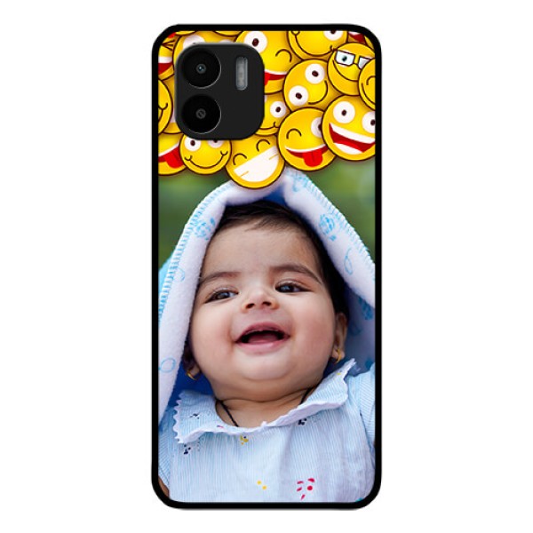 Xiaomi Redmi A2 Custom Glass Mobile Case - with Smiley Emoji Design