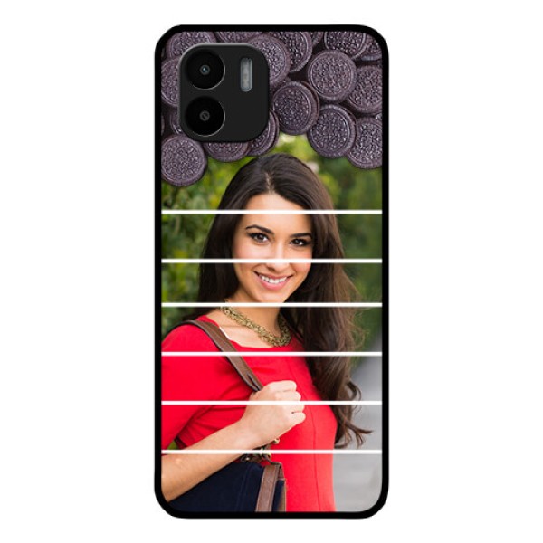 Xiaomi Redmi A2 Custom Glass Phone Case - with Oreo Biscuit Design Xiaomi Redmi A2 Custom Glass Phone Case - with Oreo Biscuit Design