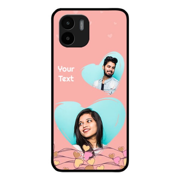 Xiaomi Redmi A2 Custom Glass Mobile Case - Love Doodle Design Xiaomi Redmi A2 Custom Glass Mobile Case - Love Doodle Design