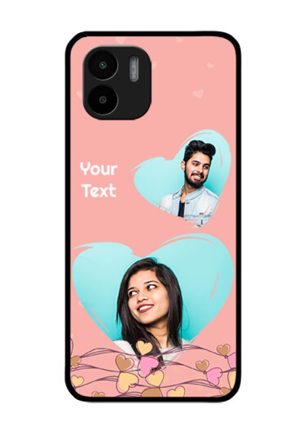 Xiaomi Redmi A2 Custom Glass Mobile Case - Love Doodle Design