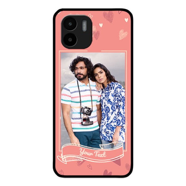 Xiaomi Redmi A2 Custom Glass Phone Case - Love doodle art Design Xiaomi Redmi A2 Custom Glass Phone Case - Love doodle art Design