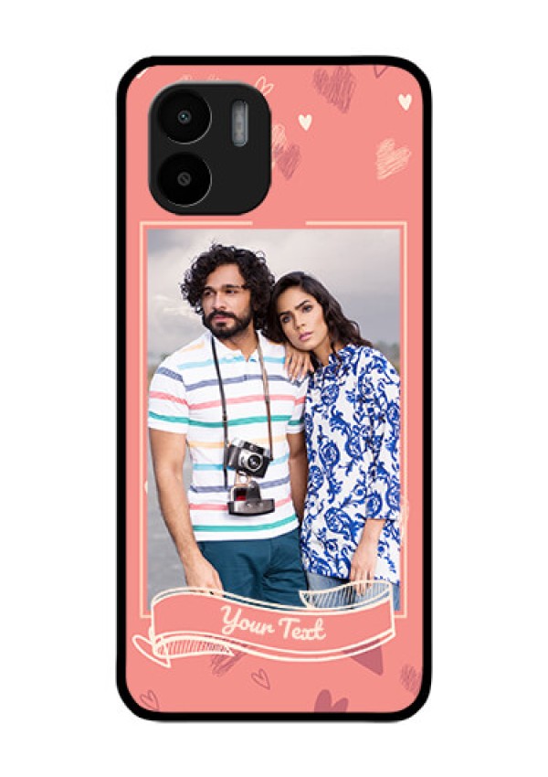 Xiaomi Redmi A2 Custom Glass Phone Case - Love doodle art Design