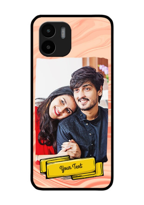 Xiaomi Redmi A2 Personalized Glass Phone Case - Marble Texture Design