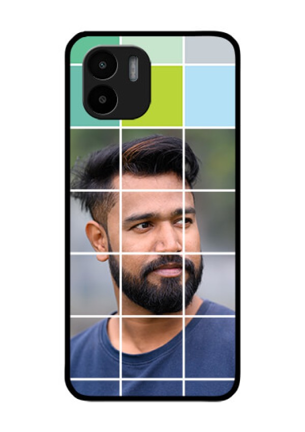 Xiaomi Redmi A2 Photo Printing on Glass Case - with white box pattern