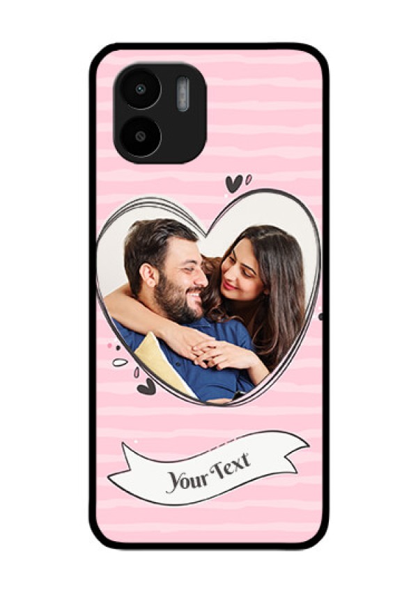 Xiaomi Redmi A2 Custom Glass Phone Case - Vintage Heart Design