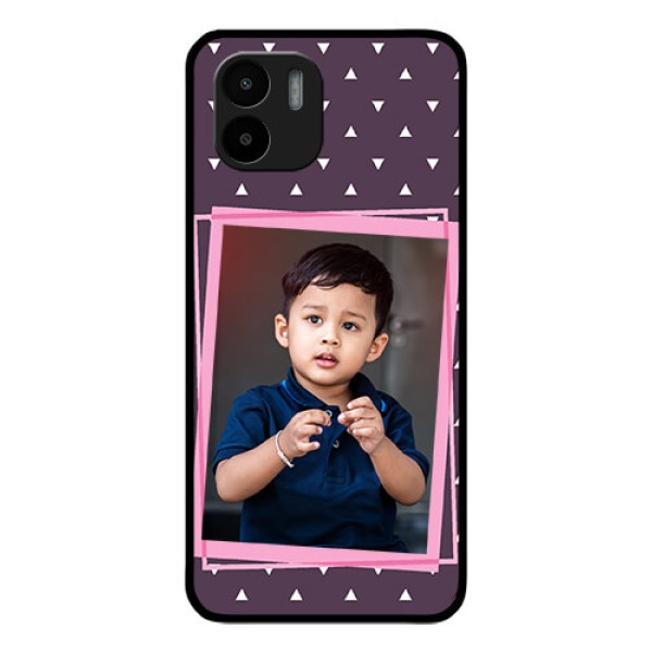 Xiaomi Redmi A2 Custom Glass Mobile Case - Triangle Pattern Dotted Design Xiaomi Redmi A2 Custom Glass Mobile Case - Triangle Pattern Dotted Design