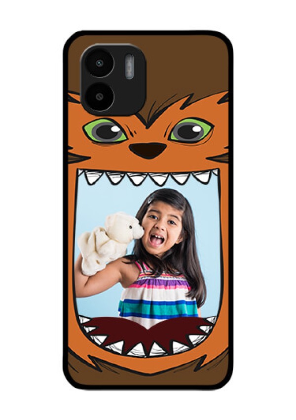 Xiaomi Redmi A2 Photo Printing on Glass Case - Owl Monster Back Case Design