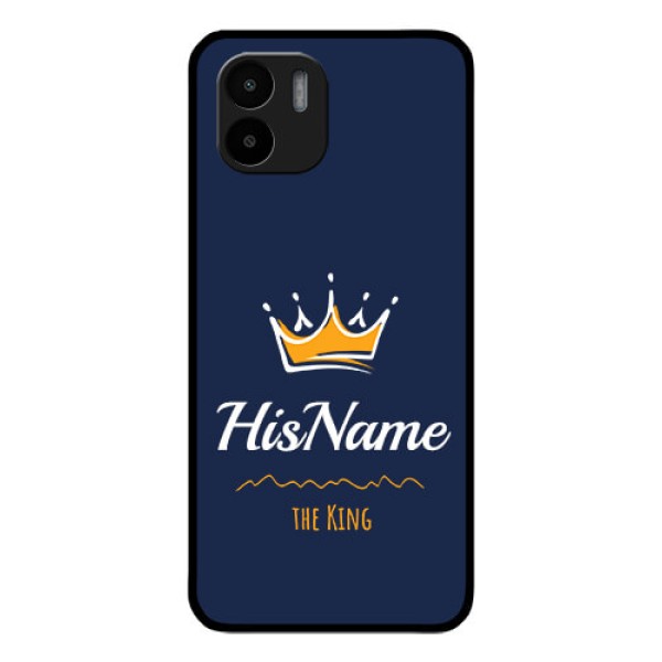 Xiaomi Redmi A2 Glass Phone Case King with Name Xiaomi Redmi A2 Glass Phone Case King with Name