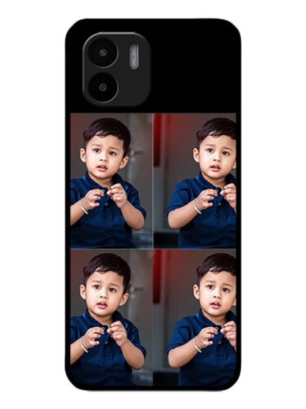 Custom Xiaomi Redmi A2 4 Image Holder on Glass Mobile Cover