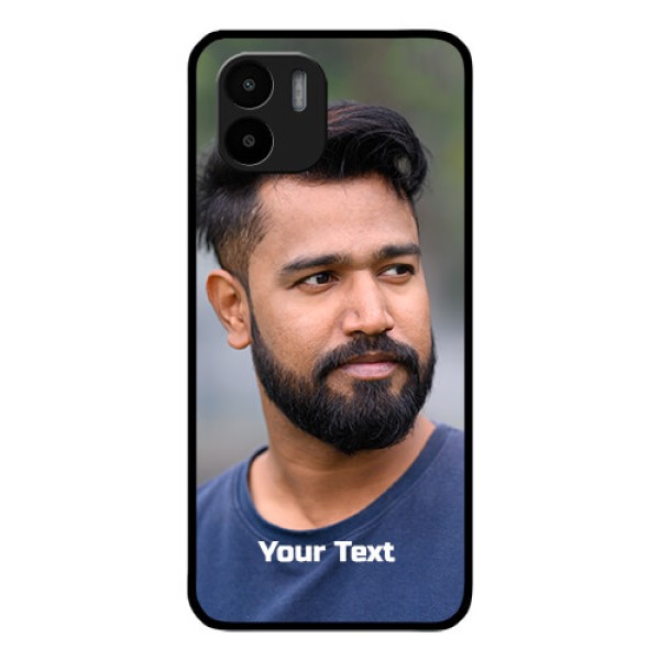 Xiaomi Redmi A2 Glass Mobile Cover: Photo with Text Xiaomi Redmi A2 Glass Mobile Cover: Photo with Text