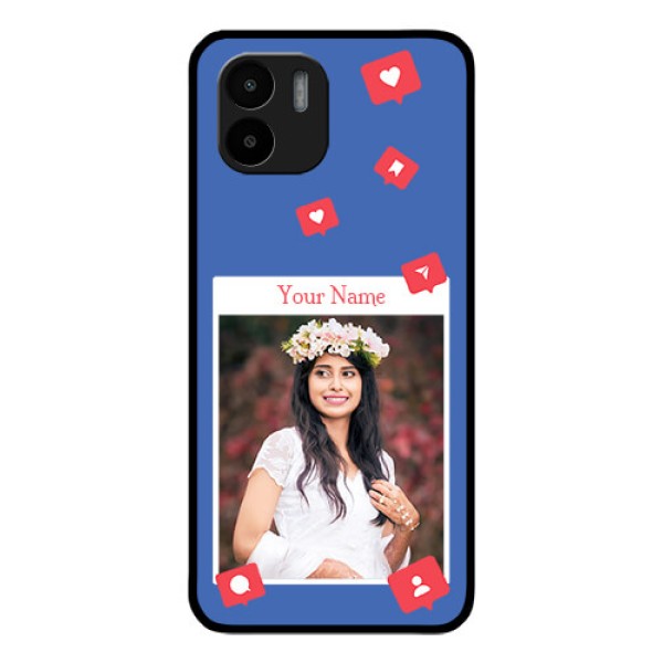 Xiaomi Redmi A2 Custom Glass Phone Case - Like Share And Comment Design Xiaomi Redmi A2 Custom Glass Phone Case - Like Share And Comment Design