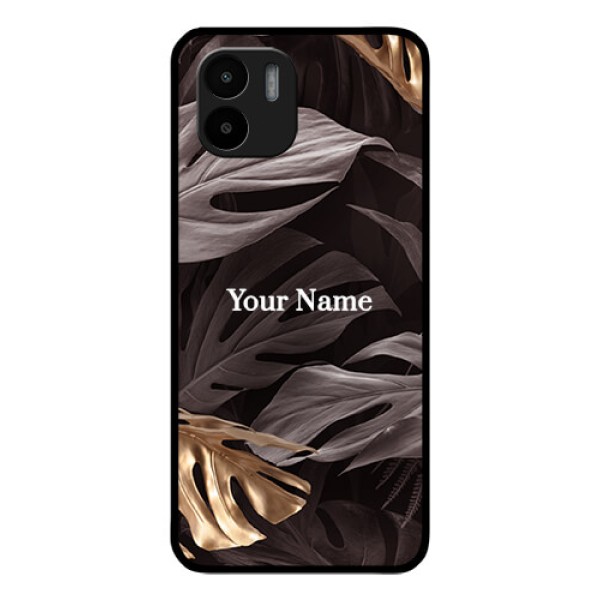 Xiaomi Redmi A2 Personalised Glass Phone Case - Wild Leaves digital paint Design Xiaomi Redmi A2 Personalised Glass Phone Case - Wild Leaves digital paint Design