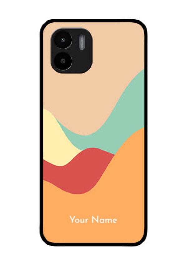 Xiaomi Redmi A2 Personalized Glass Phone Case - Ocean Waves Multi-colour Design