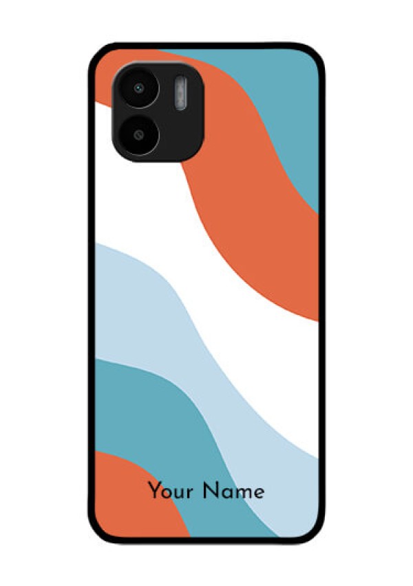 Xiaomi Redmi A2 Custom Glass Mobile Case - coloured Waves Design