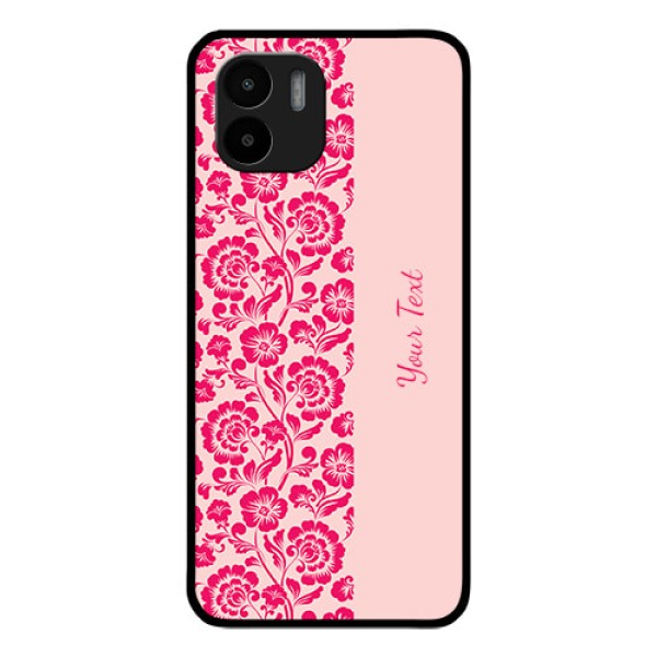 Xiaomi Redmi A2 Custom Glass Phone Case - Attractive Floral Pattern Design