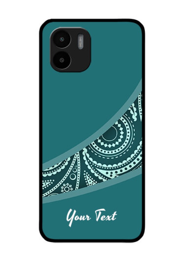 Xiaomi Redmi A2 Photo Printing on Glass Case - semi visible floral Design