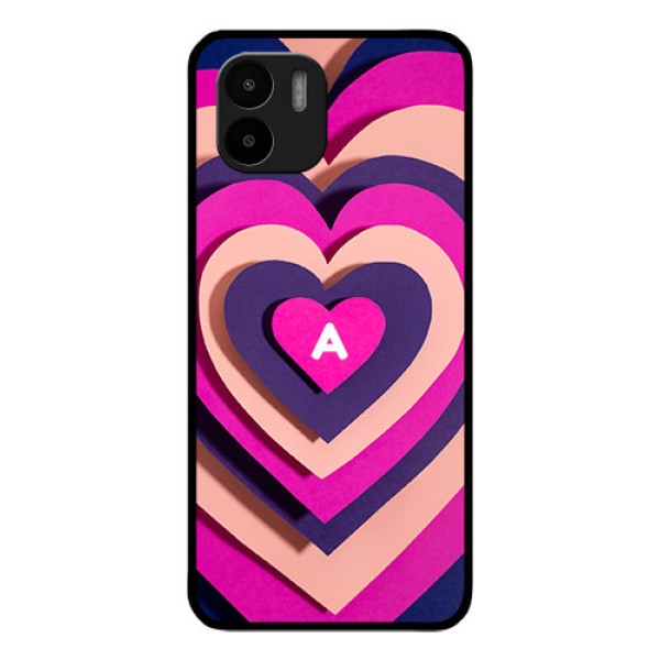 Xiaomi Redmi A2 Custom Glass Mobile Case - Cute Heart Pattern Design Xiaomi Redmi A2 Custom Glass Mobile Case - Cute Heart Pattern Design