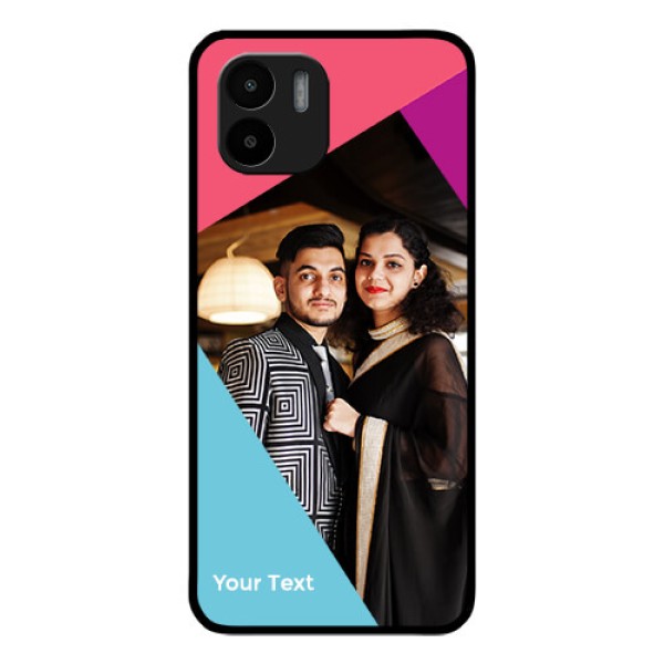 Xiaomi Redmi A2 Custom Glass Mobile Case - Stacked Triple colour Design