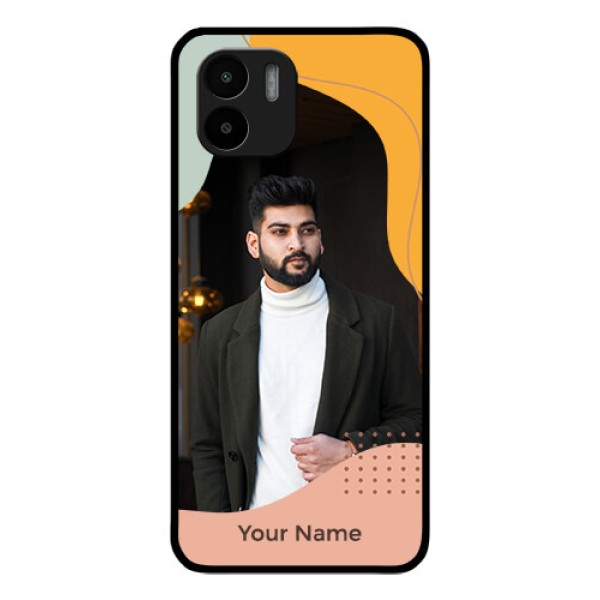 Xiaomi Redmi A2 Personalized Glass Phone Case - Tri-coloured overlay design Xiaomi Redmi A2 Personalized Glass Phone Case - Tri-coloured overlay design