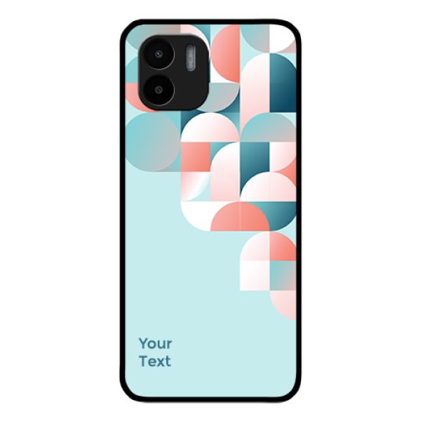 Xiaomi Redmi A2 Custom Glass Phone Case - Stylish Semi-circle Pattern Design