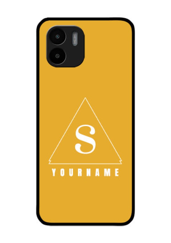 Xiaomi Redmi A2 Personalized Glass Phone Case - simple triangle Design