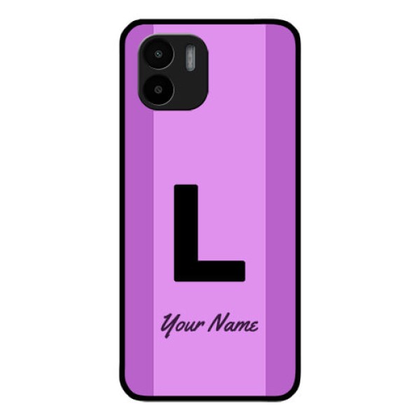 Xiaomi Redmi A2 Custom Glass Phone Case - Tricolor custom text Design
