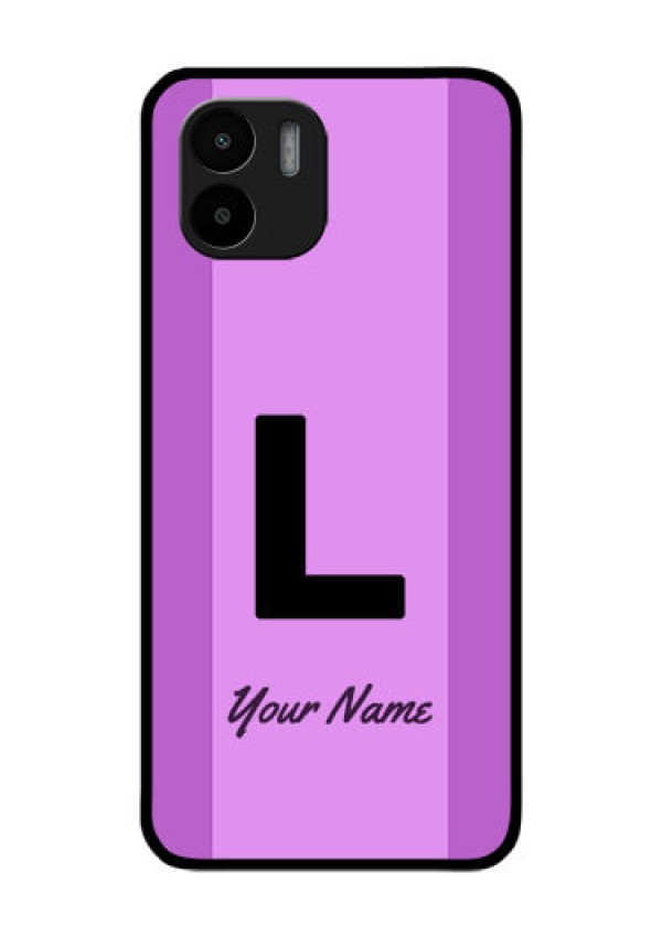 Xiaomi Redmi A2 Custom Glass Phone Case - Tricolor custom text Design
