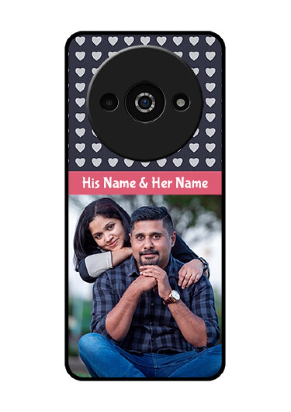 Xiaomi Redmi A3 Custom Glass Phone Case - Love Symbols Design