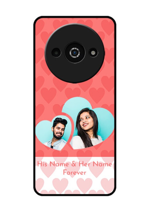 Xiaomi Redmi A3 Custom Glass Phone Case - Couple Pic Upload Design