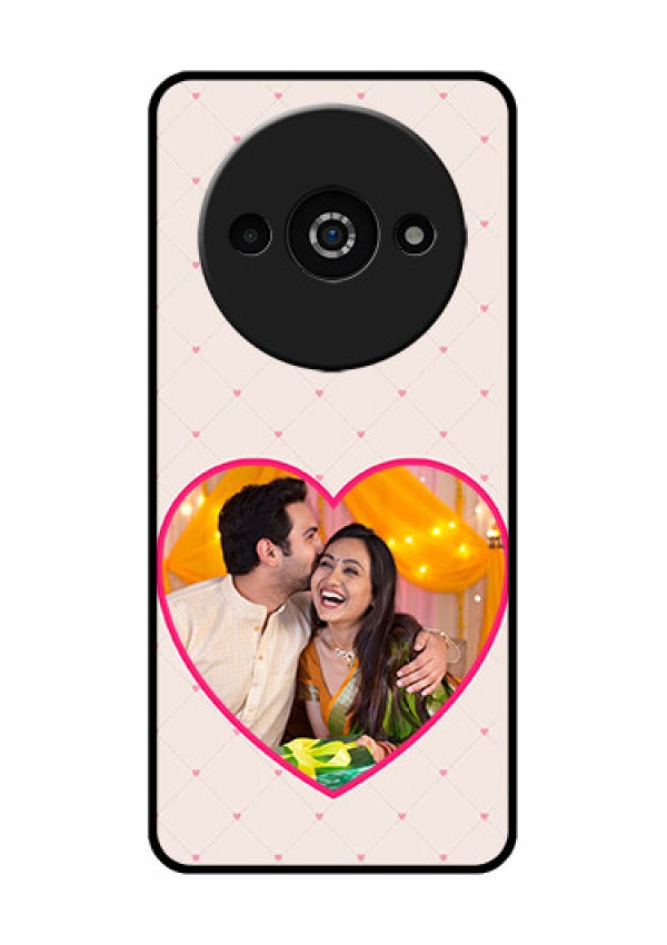 Xiaomi Redmi A3 Custom Glass Phone Case - Heart Shape Design