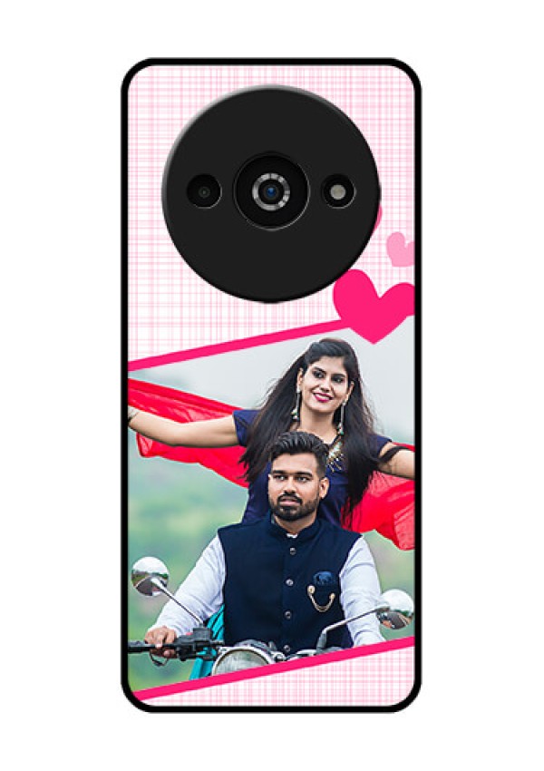 Xiaomi Redmi A3 Custom Glass Phone Case - Love Shape Heart Design