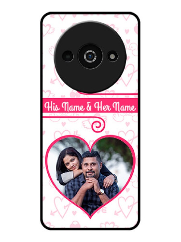 Custom Xiaomi Redmi A3 Custom Glass Phone Case - Heart Shape Love Design