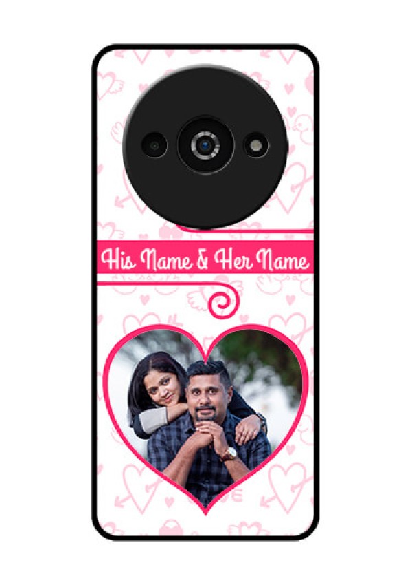 Xiaomi Redmi A3 Custom Glass Phone Case - Heart Shape Love Design