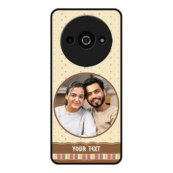Xiaomi Redmi A3 Custom Glass Phone Case - Brown Dotted Mobile Case Design Xiaomi Redmi A3 Custom Glass Phone Case - Brown Dotted Mobile Case Design