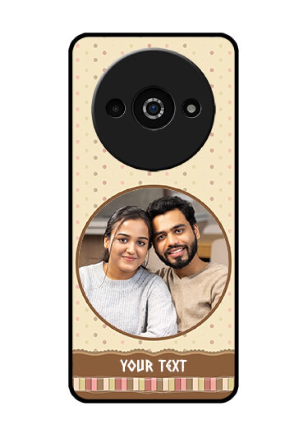 Xiaomi Redmi A3 Custom Glass Phone Case - Brown Dotted Mobile Case Design