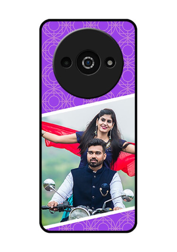 Xiaomi Redmi A3 Custom Glass Phone Case - Violet Color Pattern Design