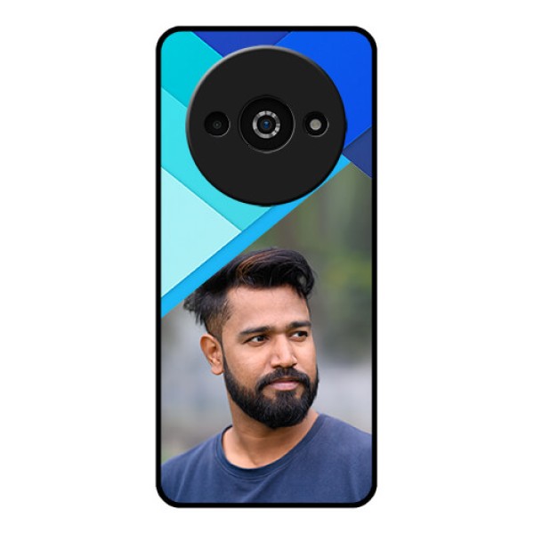 Xiaomi Redmi A3 Custom Glass Phone Case - Blue Pattern Design Xiaomi Redmi A3 Custom Glass Phone Case - Blue Pattern Design