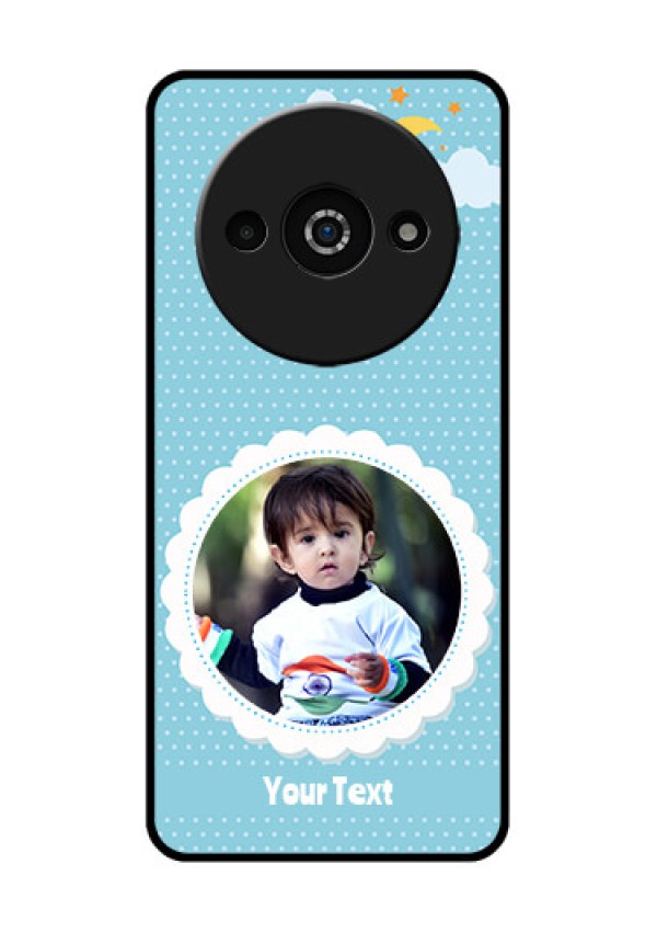 Xiaomi Redmi A3 Custom Glass Phone Case - Violet Pattern Design