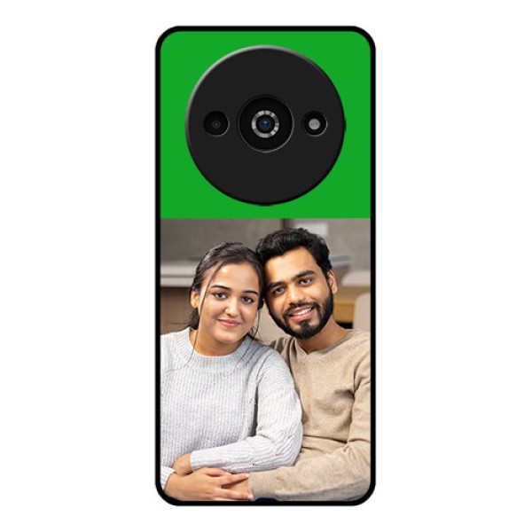Xiaomi Redmi A3 Custom Glass Phone Case - Green Pattern Design