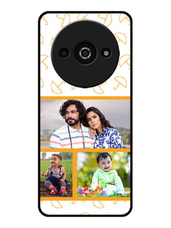 Custom Xiaomi Redmi A3 Custom Glass Phone Case - Yellow Pattern Design