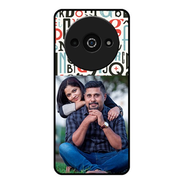 Xiaomi Redmi A3 Custom Glass Phone Case - Alphabet Design