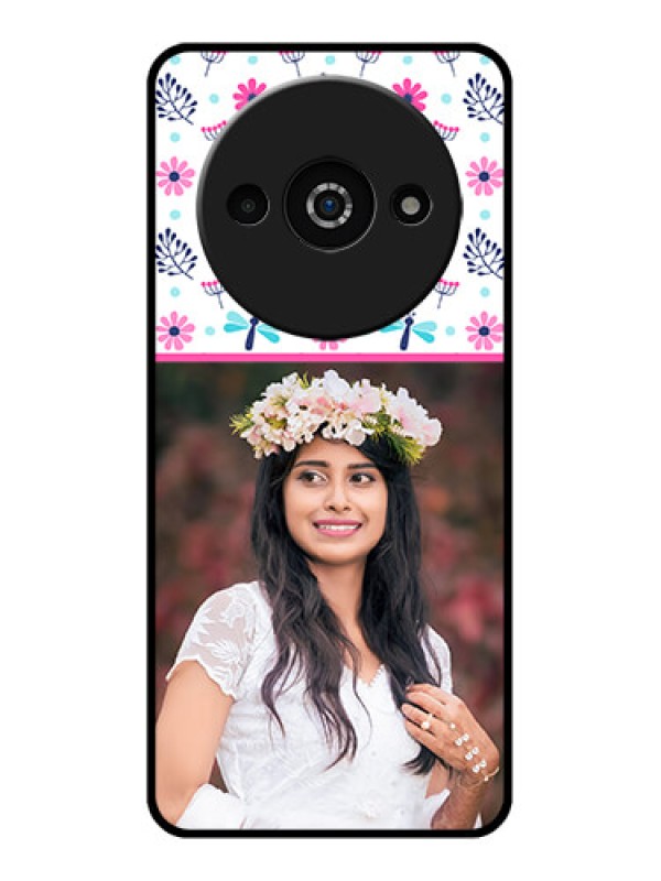 Custom Xiaomi Redmi A3 Custom Glass Phone Case - Colorful Flower Design