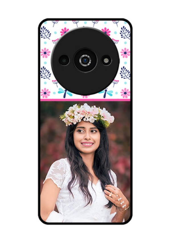 Xiaomi Redmi A3 Custom Glass Phone Case - Colorful Flower Design